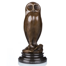 Animal Home Deco Bird Metal Craft Owl Artware Statue en laque Sculpture Statue Tpal-172